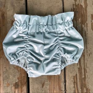 Ice Blue Velvet High Waisted Bloomers